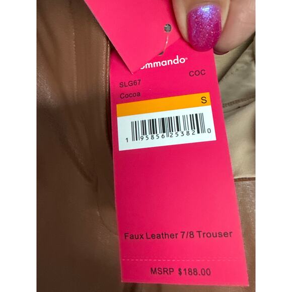 NWT Commando Faux Leather 7/8 Trouser in Cocoa, S - Picture 7 of 8